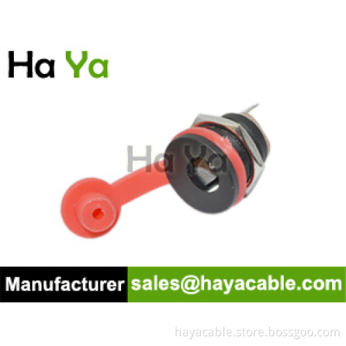DC Panel Mount Socket with Dust End Cap
